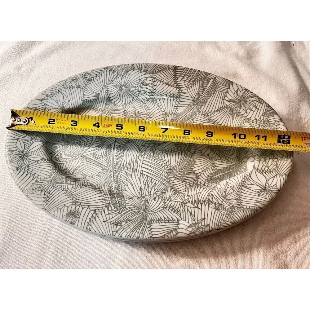 SET OF 2 VINTAGE MCM PETER TERRIS SHENANGO CHINA SWEET GRASS SERVING PLATTER
